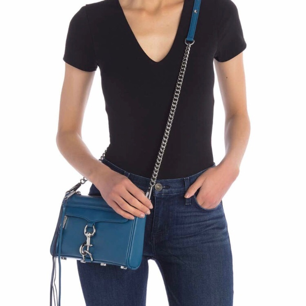 Rebecca Minkoff Mini M.A.C Blue Leather Crossbody